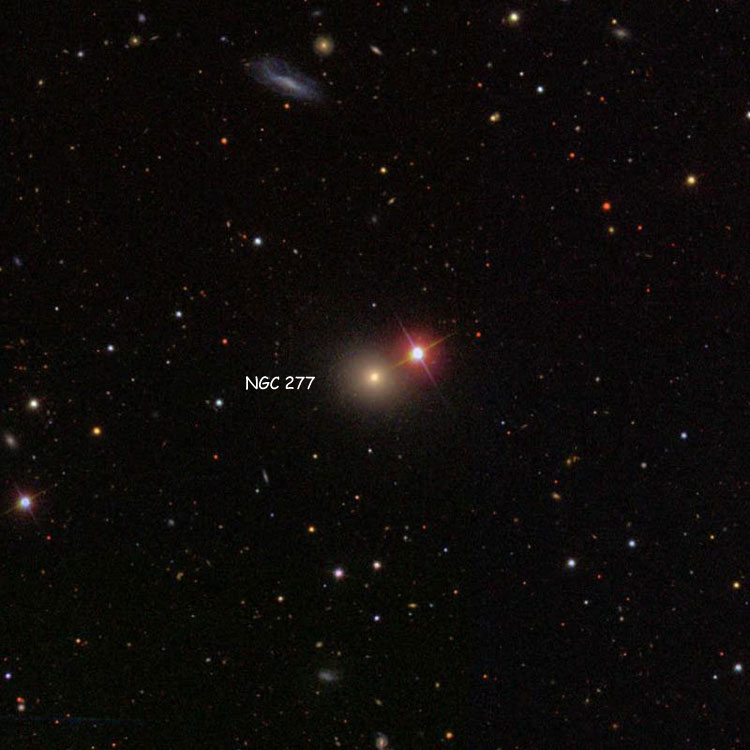 SDSS image of region near lenticular galaxy NGC 277