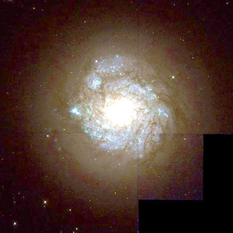 'Raw' HST image of nucleus of spiral galaxy NGC 278