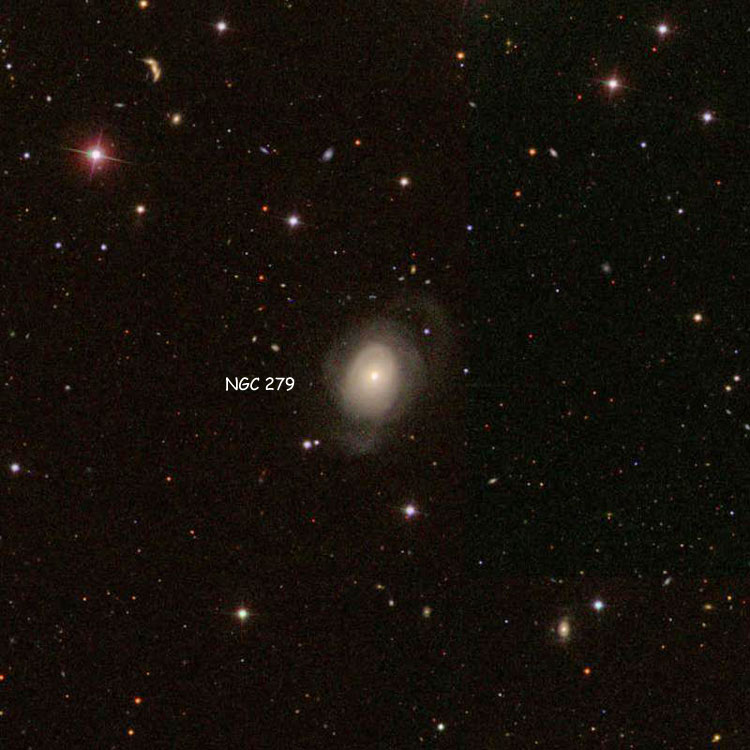 SDSS image of region near lenticular galaxy NGC 279