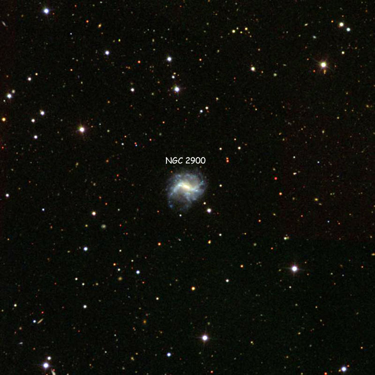 SDSS image of region near spiral galaxy NGC 2900