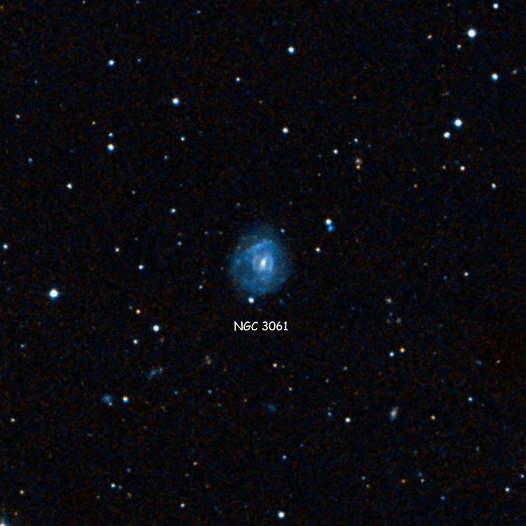 DSS image of region near spiral galaxy NGC 3061