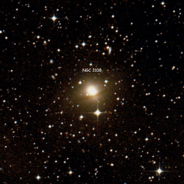 DSS image of region near lenticular galaxy NGC 3108