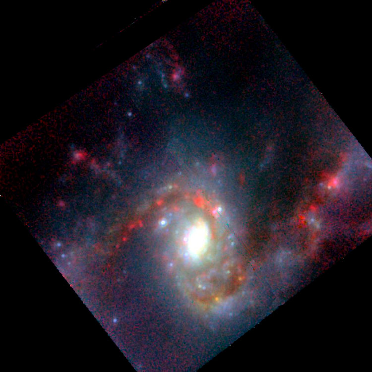 'Raw' false-color HST image of the center of spiral galaxy NGC 3110