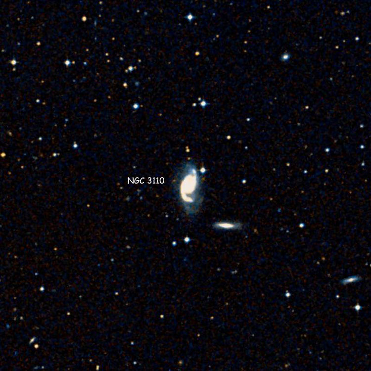 DSS image of region near spiral galaxy NGC 3110