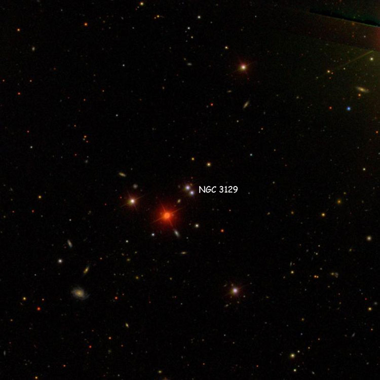 SDSS image of region near the pair of stars listed as NGC 3129
