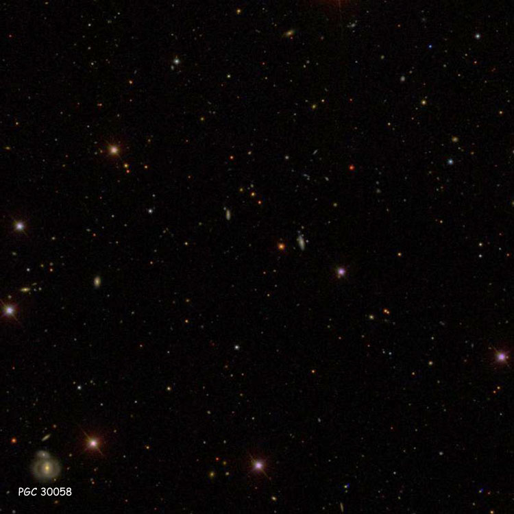 SDSS image of region near the NGC position for the apparently lost or nonexistent NGC 3186