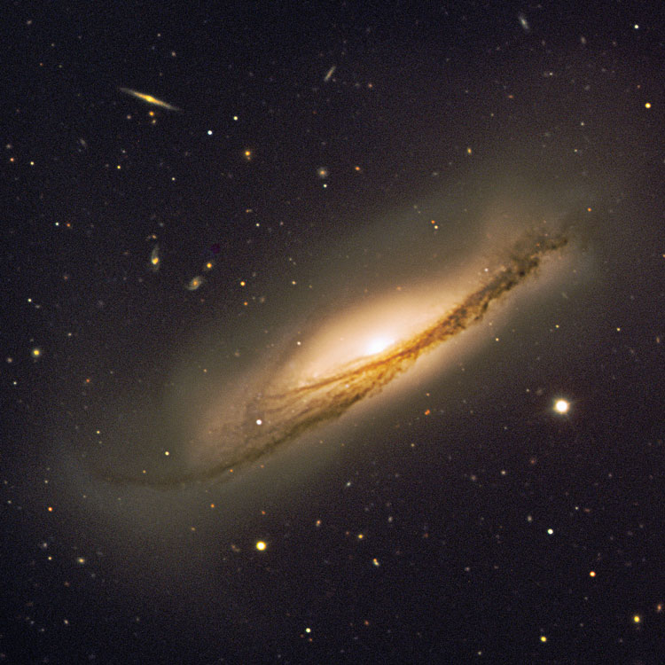 ESO image of spiral galaxy NGC 3190, also known (with spiral galaxy NGC 3187 and elliptical galaxy 3193) as Arp 316