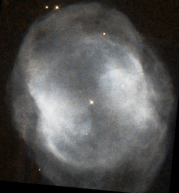 HST image of most of planetary nebula NGC 3195