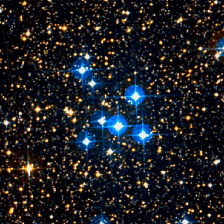 DSS image of region near open cluster NGC 3228