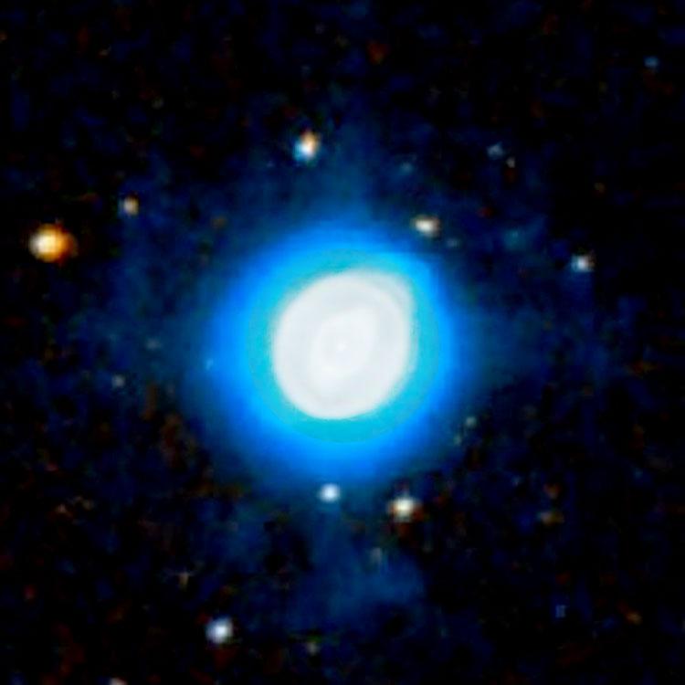 DSS image of planetary nebula NGC 3242, also known as The Ghost of Jupiter