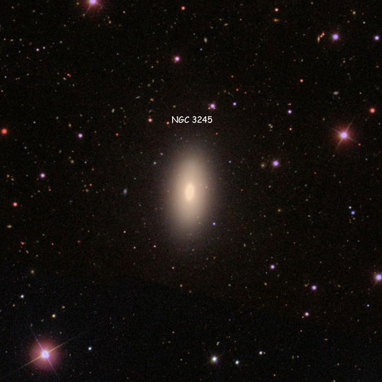 SDSS image of region near lenticular galaxy NGC 3245