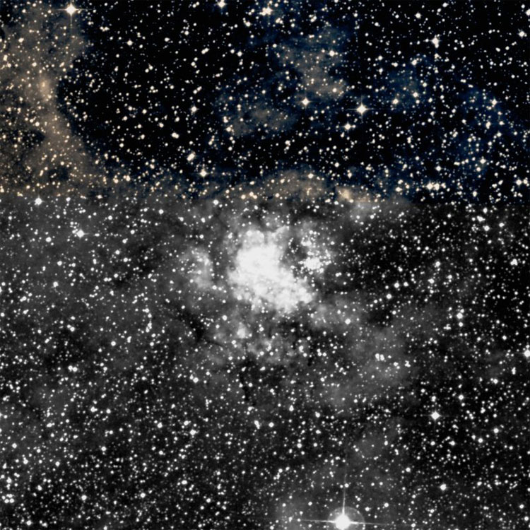 DSS image of region near open cluster NGC 3247