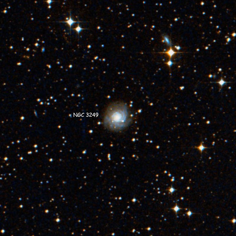 DSS image of region near spiral galaxy NGC 3249