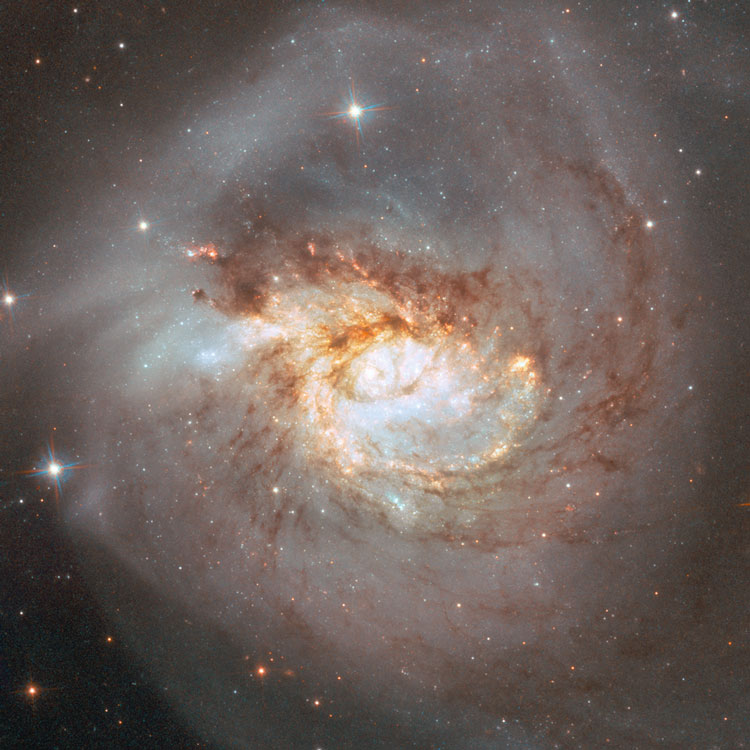 HST image of core of spiral galaxy NGC 3256