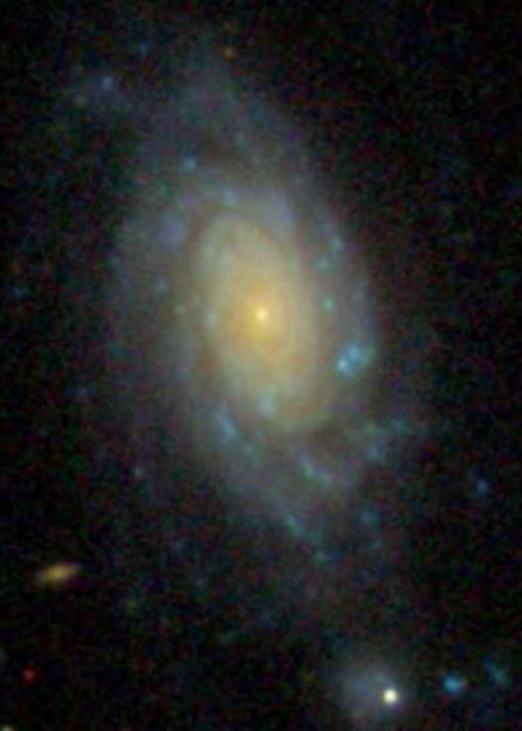 SDSS image of spiral galaxy NGC 3259, showing its faint outer extensions