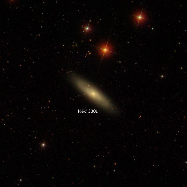 SDSS image of region near lenticular galaxy NGC 3301