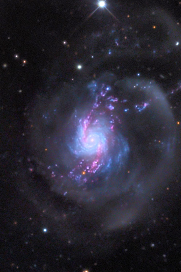 Mount Lemmon SkyCenter image of the central part of spiral galaxy NGC 3310