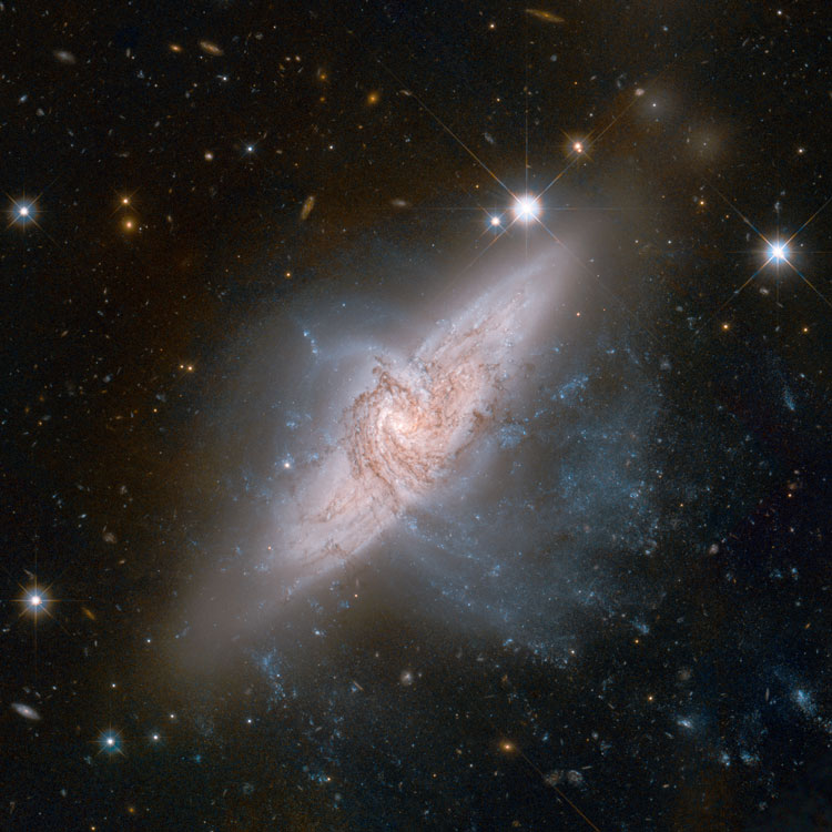 HST image of overlapping spiral galaxies PGC 31531 and PGC 31532, which comprise NGC 3314