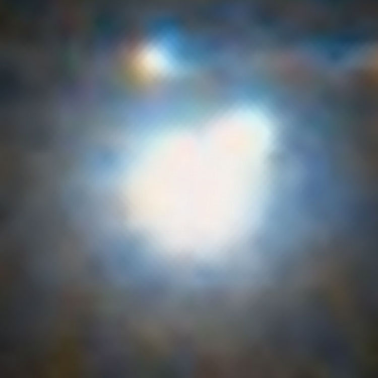 DSS image of lenticular galaxy NGC 3315 and 'attached' northwestern star