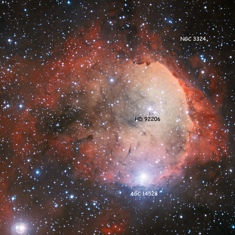 ESO image of emission nebula NGC 3324