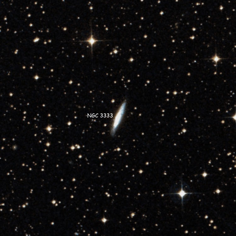 DSS image of region near spiral galaxy NGC 3333