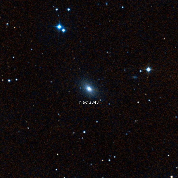 DSS image of region near lenticular galaxy NGC 3343