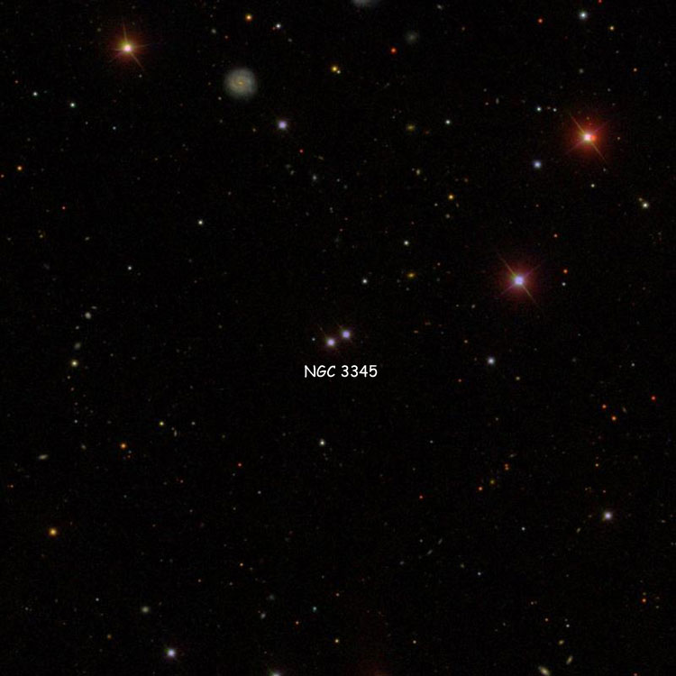 SDSS image of region near the pair of stars listed as NGC 3345
