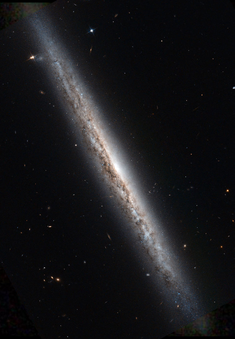 HST image of most of spiral galaxy NGC 3501