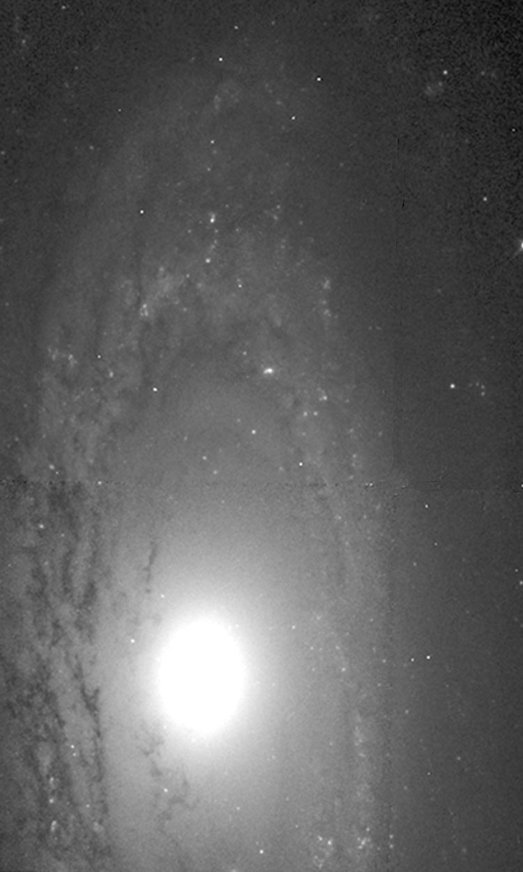 HST image of part of spiral galaxy NGC 3900