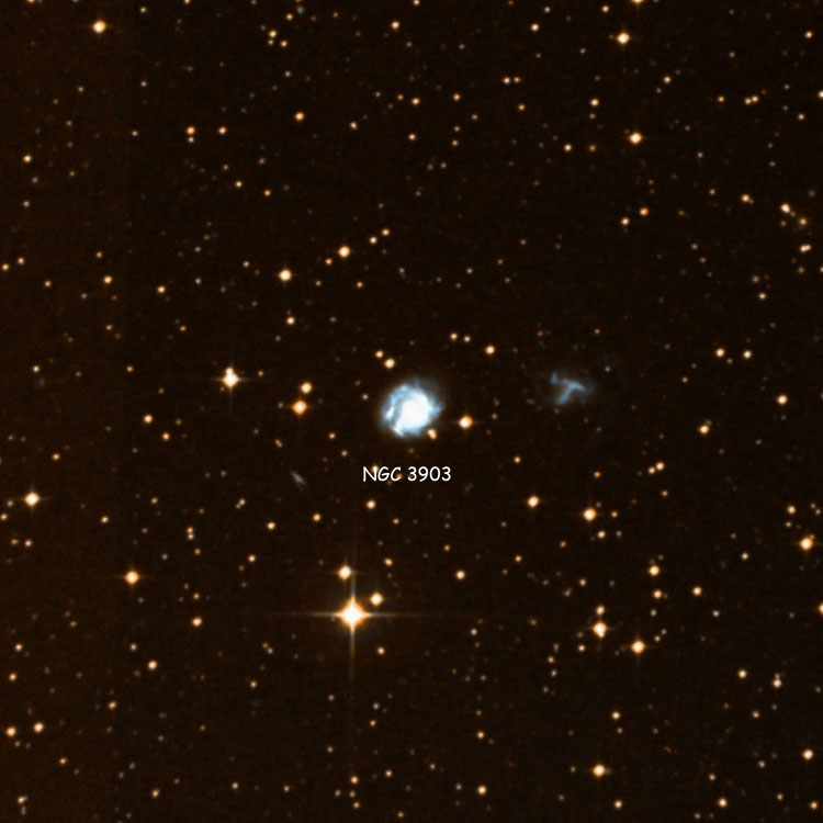 DSS image of region near spiral galaxy NGC 3903