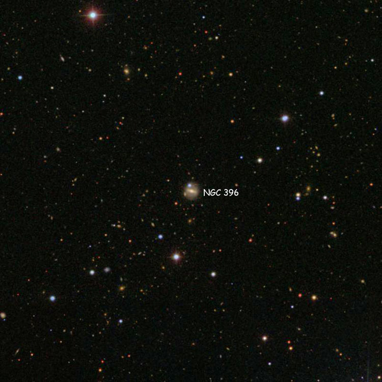 SDSS image of region near lenticular galaxy NGC 396