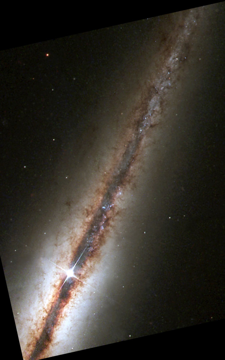 HST image of eastern portion of spiral galaxy NGC 4013