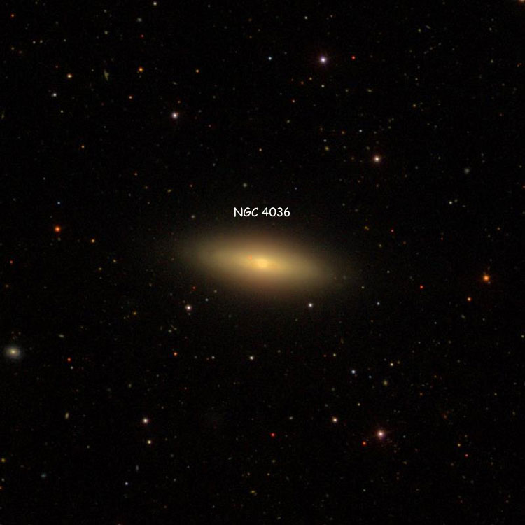 SDSS image of region near lenticular galaxy NGC 4036