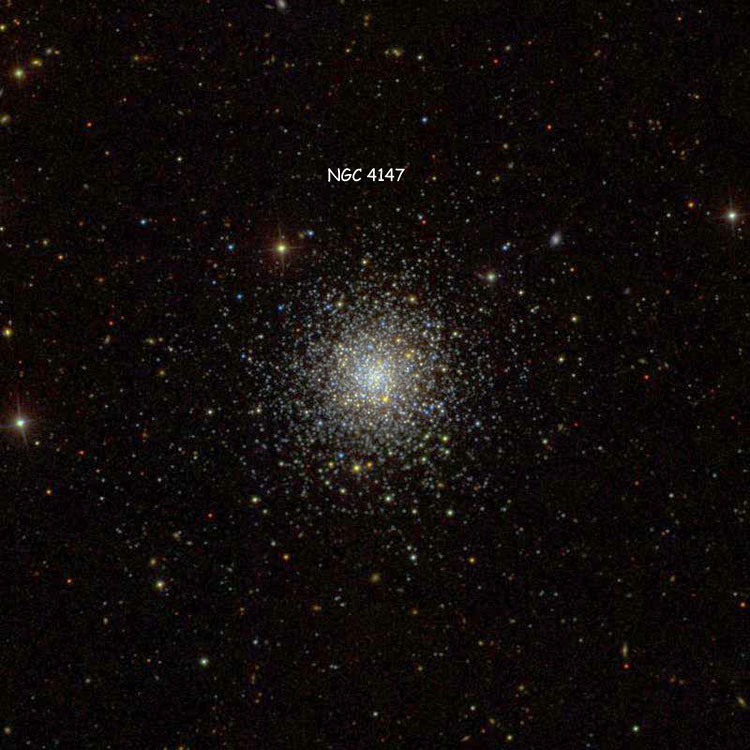 SDSS image of region near globular cluster NGC 4147