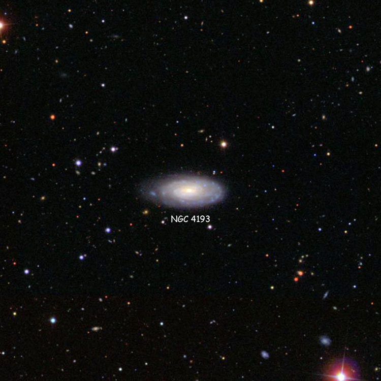 Wikisky SDSS image of region around NGC 4193