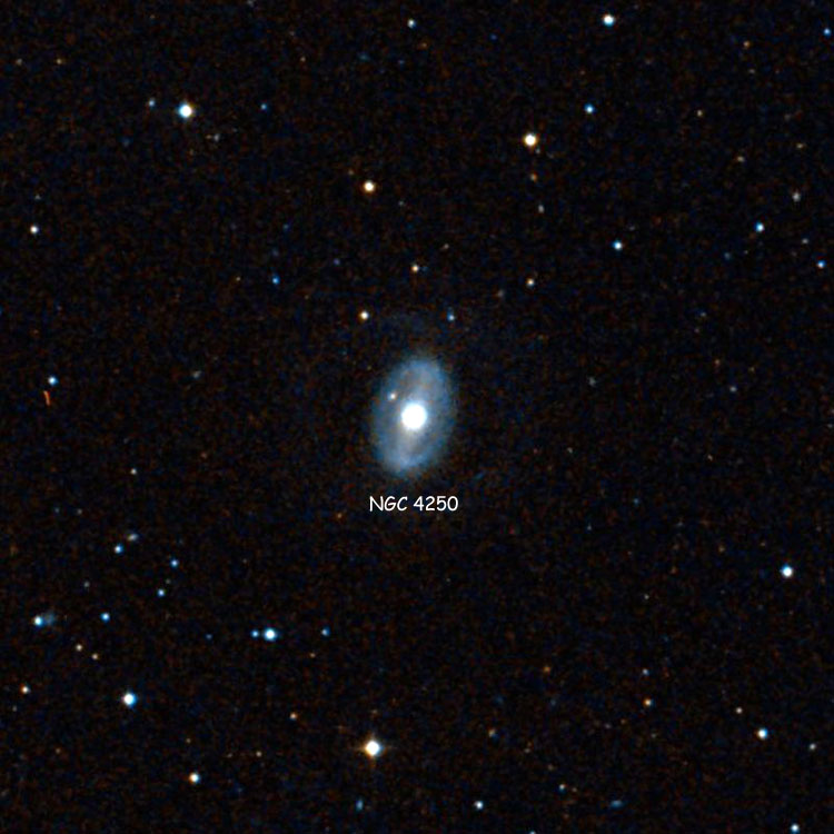 DSS image of region near lenticular galaxy NGC 4250