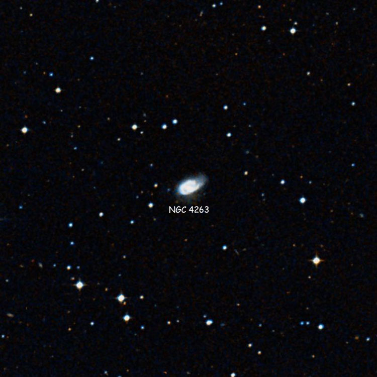 DSS image of region near spiral galaxy NGC 4263