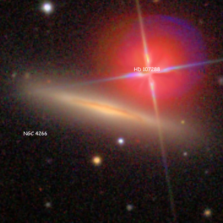 SDSS image of spiral galaxy NGC 4266