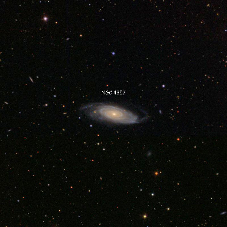SDSS image of region near spiral galaxy NGC 4357