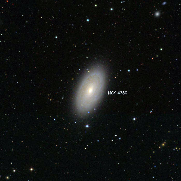 SDSS image of region near spiral galaxy NGC 4380