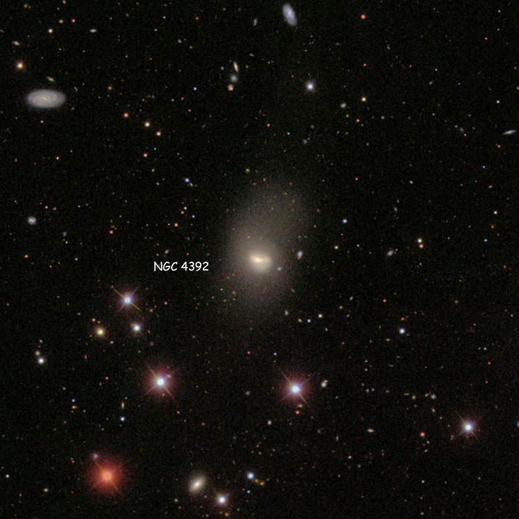 SDSS image of region near lenticular galaxy NGC 4392