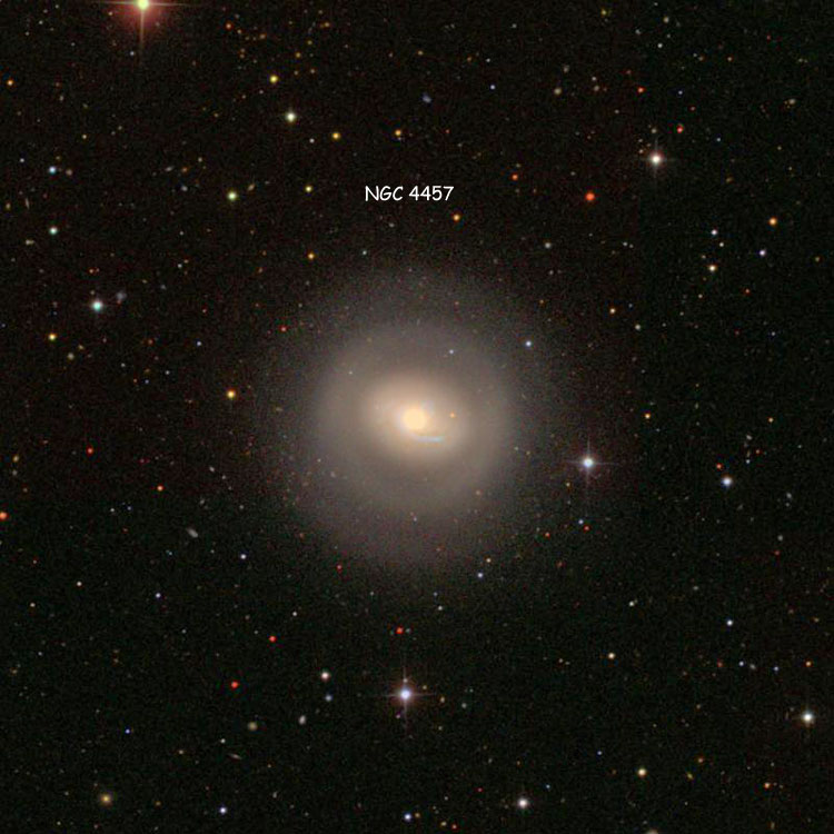 SDSS image of region near spiral galaxy NGC 4457