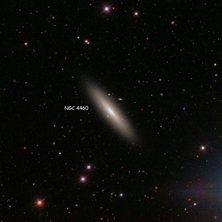SDSS image of region near spiral galaxy NGC 4460