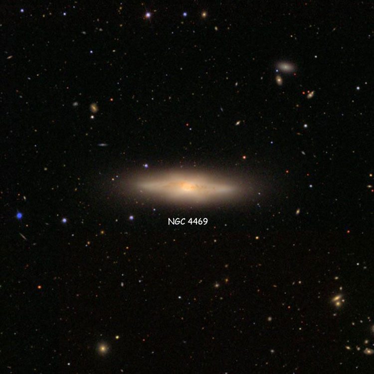 SDSS image of region near lenticular galaxy NGC 4469