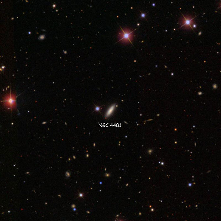 SDSS image of region near spiral galaxy NGC 4481
