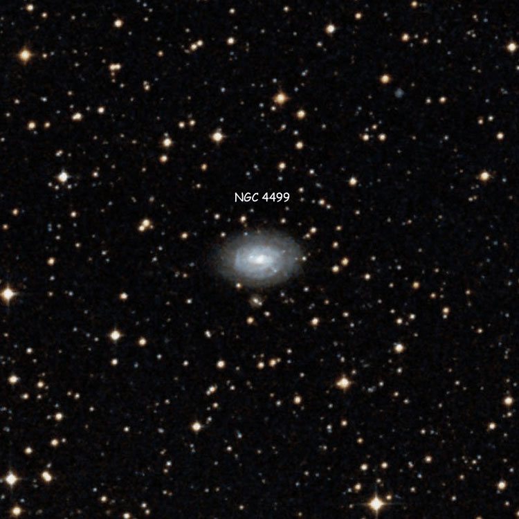 DSS image of region near spiral galaxy NGC 4499