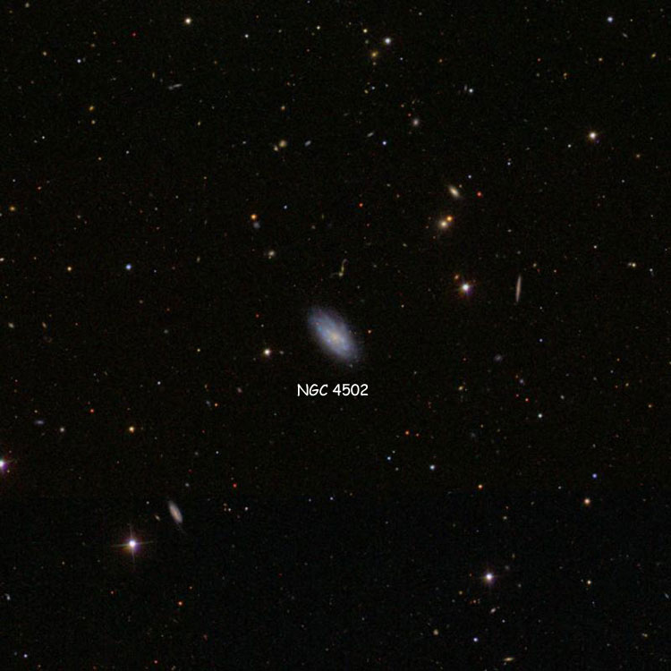 SDSS image of region near spiral galaxy NGC 4502