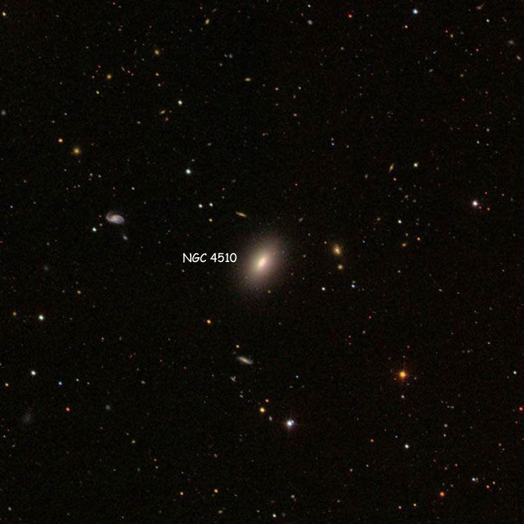 SDSS image of region near lenticular galaxy NGC 4510