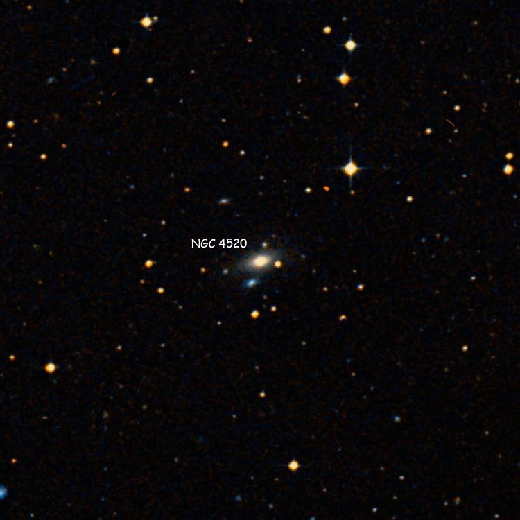 DSS image of region near lenticular galaxy NGC 4520