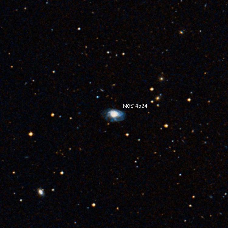 DSS image of region near spiral galaxy NGC 4524
